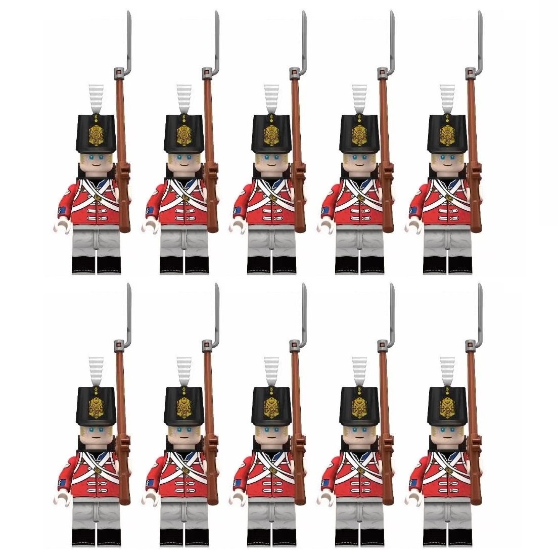 10pcs Napoleonic Wars Kings German Legion KGL Line Infantry Minifigures Set