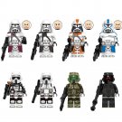 8pcs Star Wars Clone heavy troopers and Scout troopers Minifigures Set