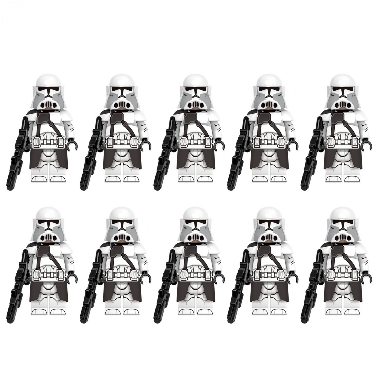 10pcs Star Wars Phase II Clone Heavy Troopers Minifigures Set