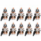 10pcs Star Wars 212th Attack Battalion Clone Heavy Troopers Minifigures Set