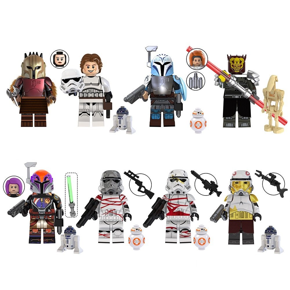 8pcs Star Wars Savage Opress Bo-Katan Blacksmith Night Troopers Minifigures Set