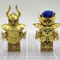 6pcs Saint Seiya Gold Saints Aiolia Aquarius Scorpio Cancer Minifigures Set
