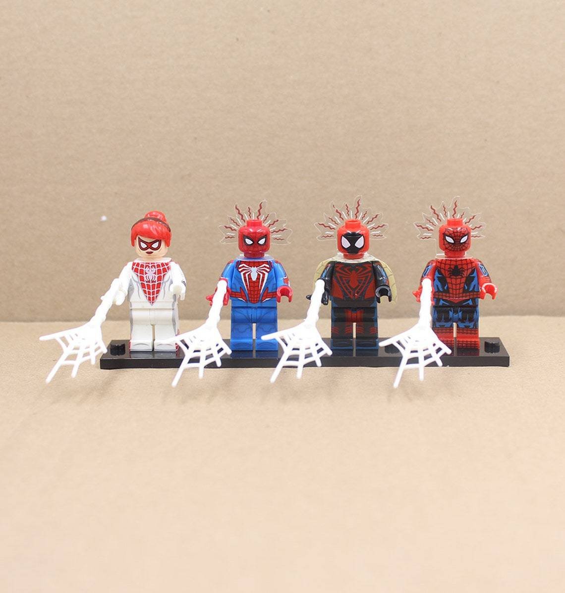 4pcs Marvel Spinneret Spider-Man Advanced Suit Unlimited Minifigures Set