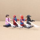 4pcs Spider-man Noir Peter B Parker Scarlet Spider Spectacular Minifigures Set