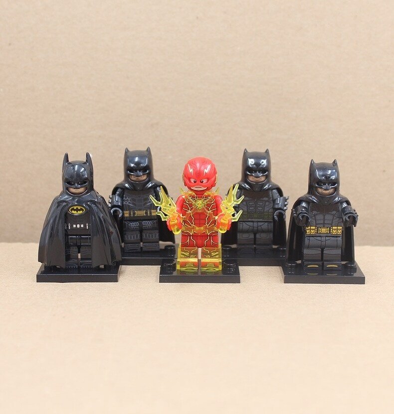 5pcs The Flash and Batman DC Comics Superhero Minifigures Set