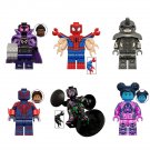 6pcs Spider-Man Spider-Verse Prowler Rhino Spot Spider-Byte Minifigures Set