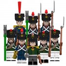 8pcs Napoleonic Wars French Artillery and Russian Artillery Army Minifigures Set