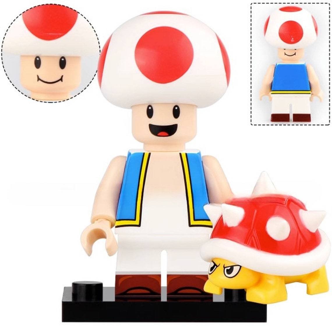 Toad and Spiny Minifigures Super Mario Brothers