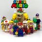 10pcs Super Mario Brothers Toad Peach Yoshi Bowser Wario Waluigi Minifigures Set