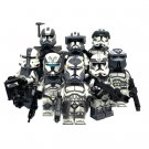 8pcs Star Wars Wolfpack Wolffe AT-RT Driver Heavy Gunner troopers Minifigures