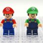 8pcs Super Mario Brothers Baby Luigi Toad Tanooki Raccoon Mario Minifigures Set