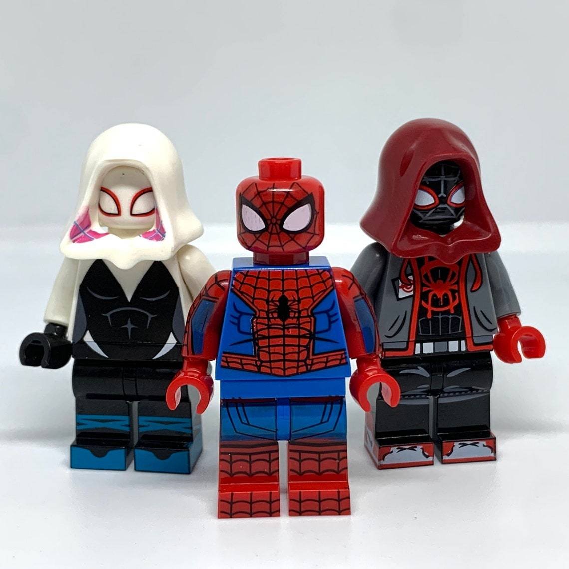 3pcs Spider-Man Peter Parker Miles Morales Spider-Gwen Minifigures Set