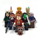 8pcs Guardians of the Galaxy Rocket Adam Warlock Groot Gamora Minifigures Set