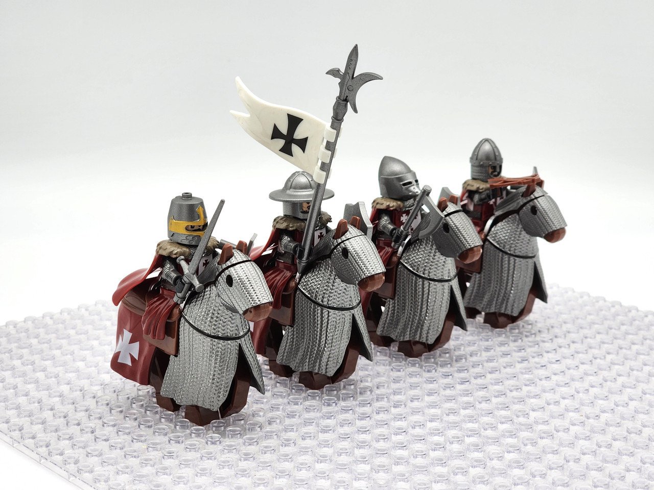 8pcs Crusader Army The Mounted Knights of Tripoli Minifigures Set