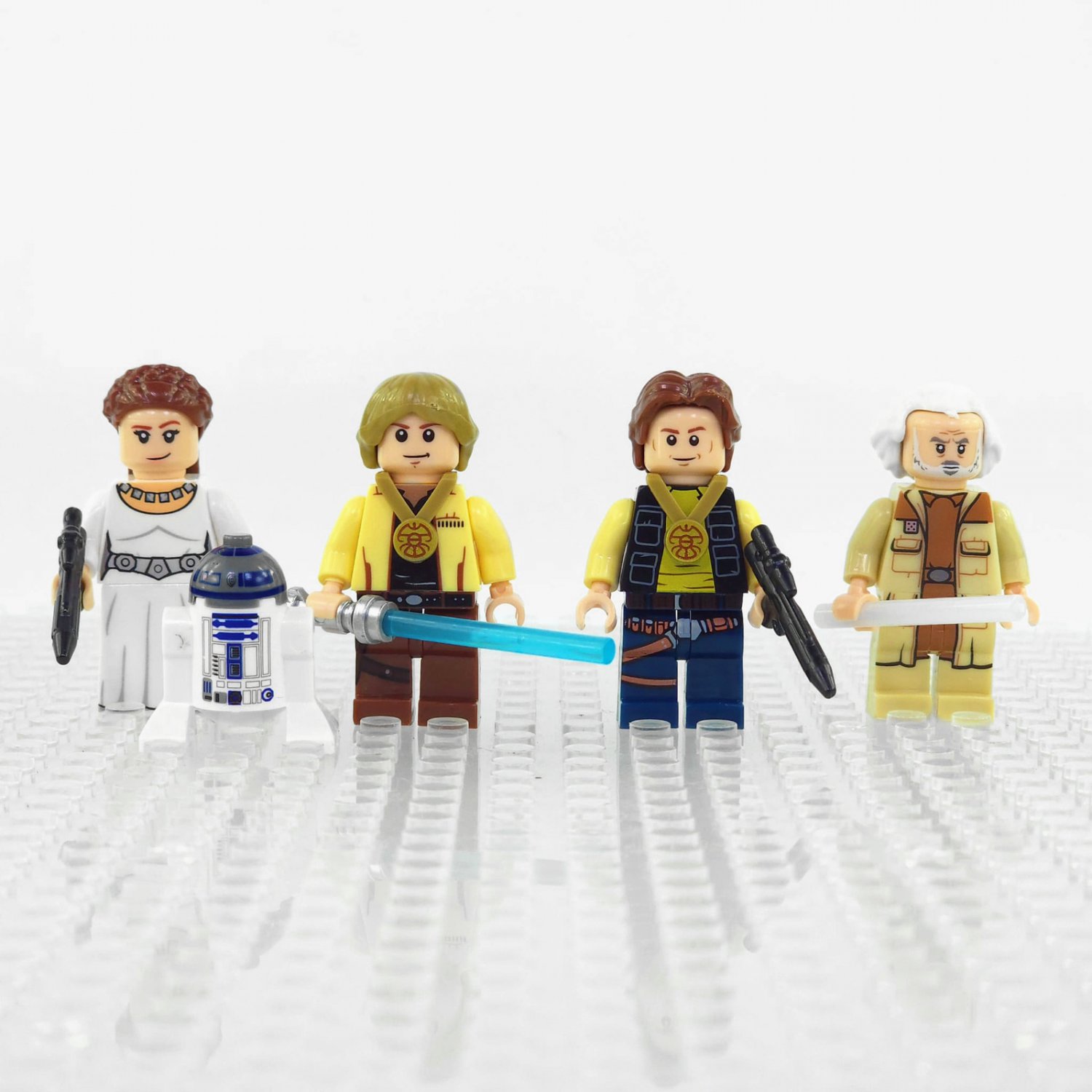 4pcs Star Wars Medal Ceremony Han Solo Luke Leia Jan Dodonna Minifigures Set