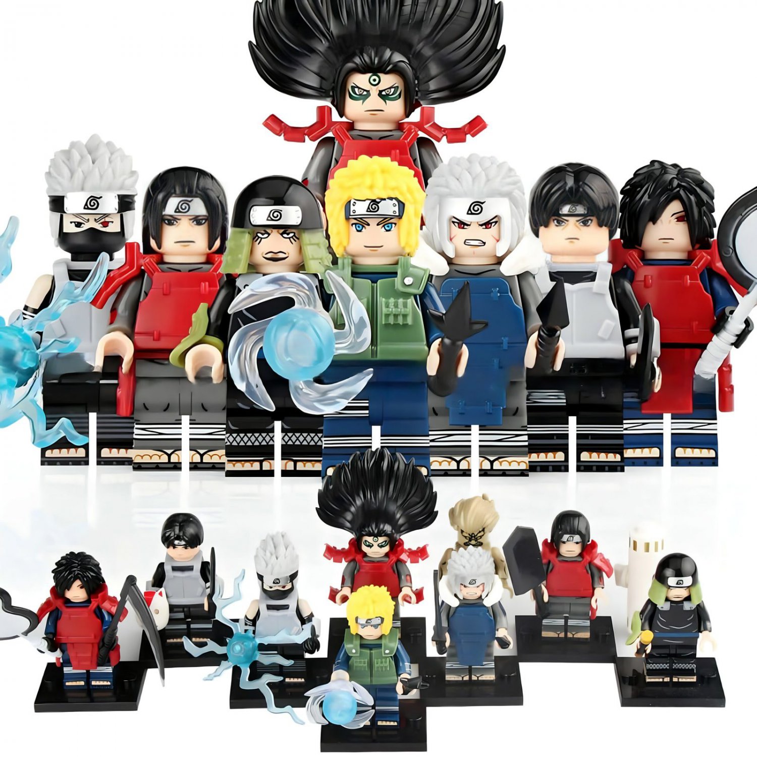8pcs Naruto Itachi Madara Hashirama Tobirama Hiruzen Minato Minifigures Set