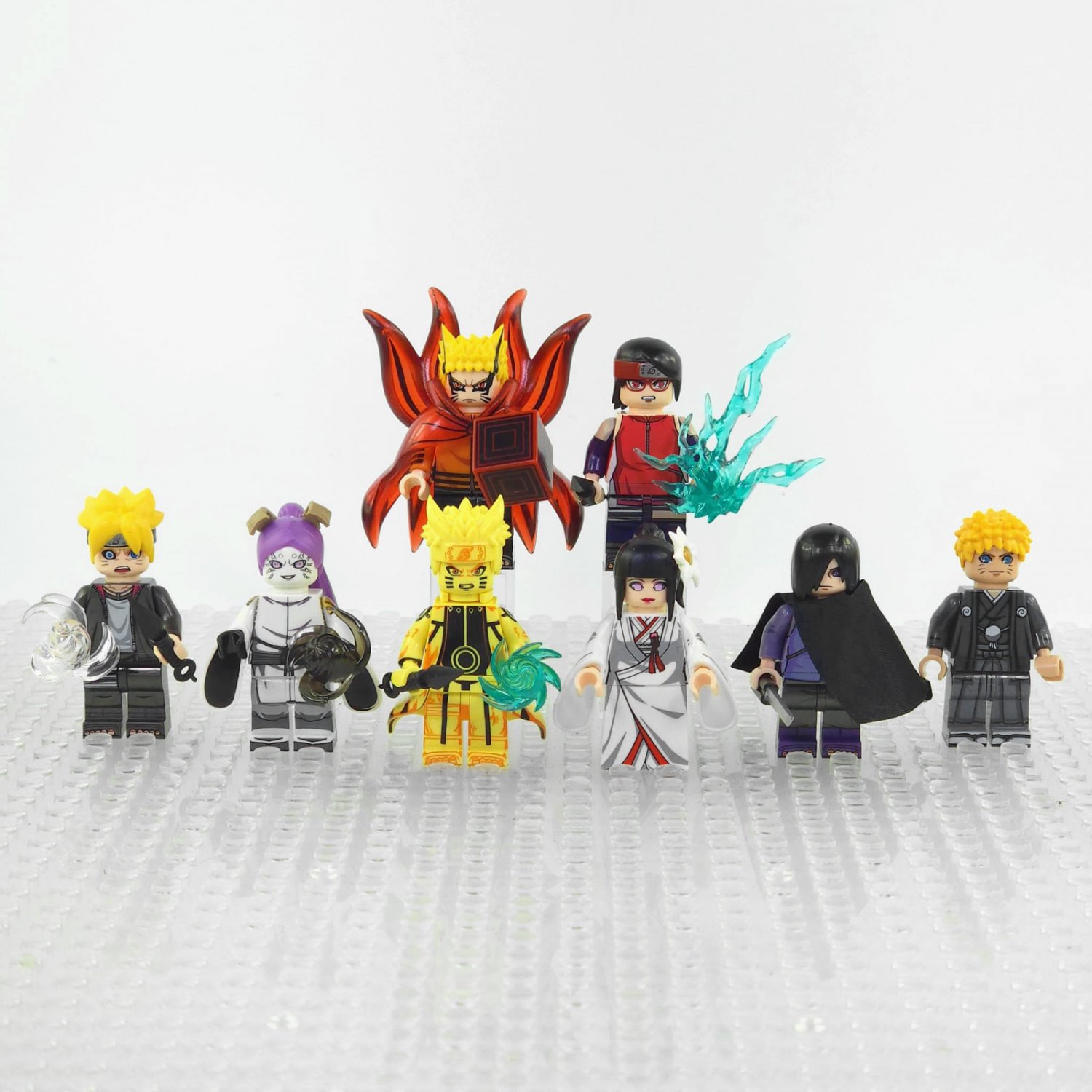 8pcs Boruto Series Naruto Sasuke Momoshiki Sarada Hinata Minifigures Set