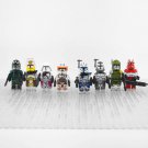 8pcs Star Wars Commander Gree Bly Bacara Cody Wolffe Captain Rex Minifigures Set