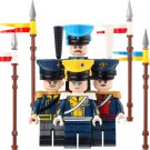 4pcs Napoleonic Wars Vistula Brunswick Silesian Russian Uhlan Minifigures Set