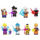 8pcs Dragon Ball Goku Black Gogeta Jiren Frieza Master Roshi Minifigures Set