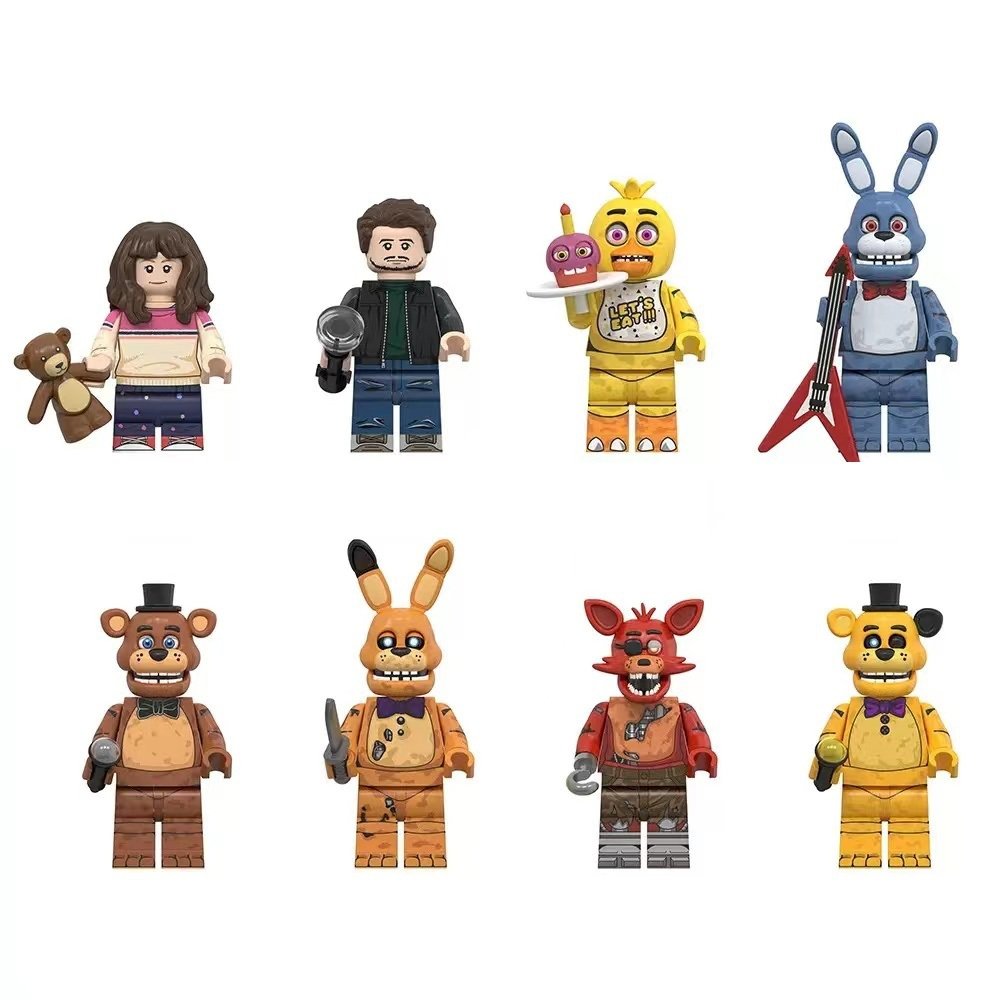 8pcs Five Nights at Freddy's Abby Mike Schmidt Chica Bonnie Foxy Minifigures Set
