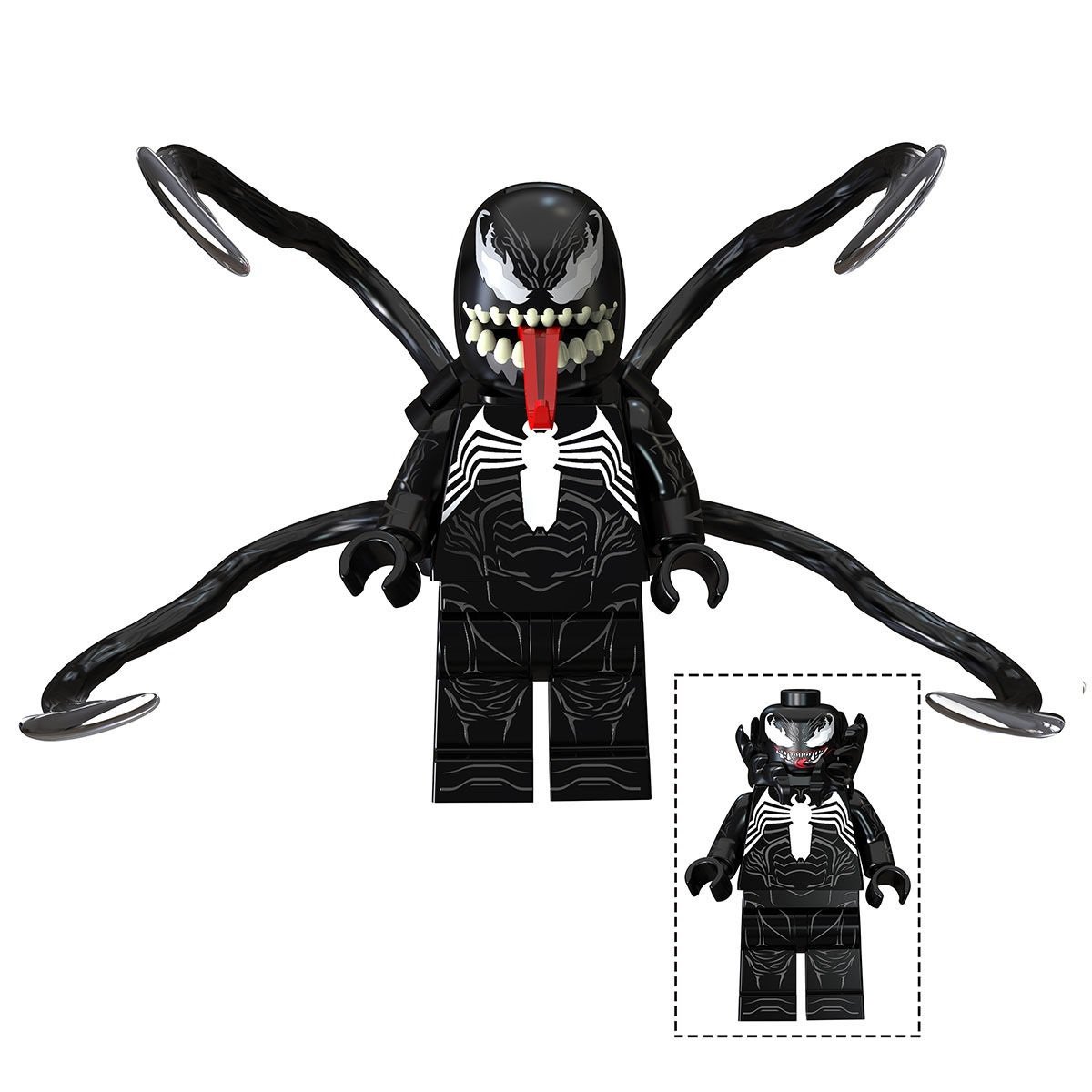 Spider-Man 2 Black Suit Minifigures Weapons and Accessories