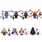 8pcs Spider-Man 2 suits Shadow-Spider Arachknight Wade Wilson Minifigures Set