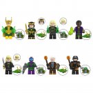 8pcs Marvel Loki Sylvie Mobius Kang Classic Loki TVA agent Minifigures Set