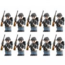 10pcs American Civil War Confederate Army Lone Star Guards Minifigures Set