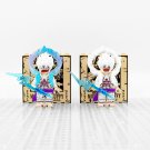 2pcs One Piece Luffy Gear 5 the Sun God Nika Minifigures Set