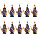 10pcs Bordered Blue Banner The Qing Dynasty Soldiers Minifigures Set