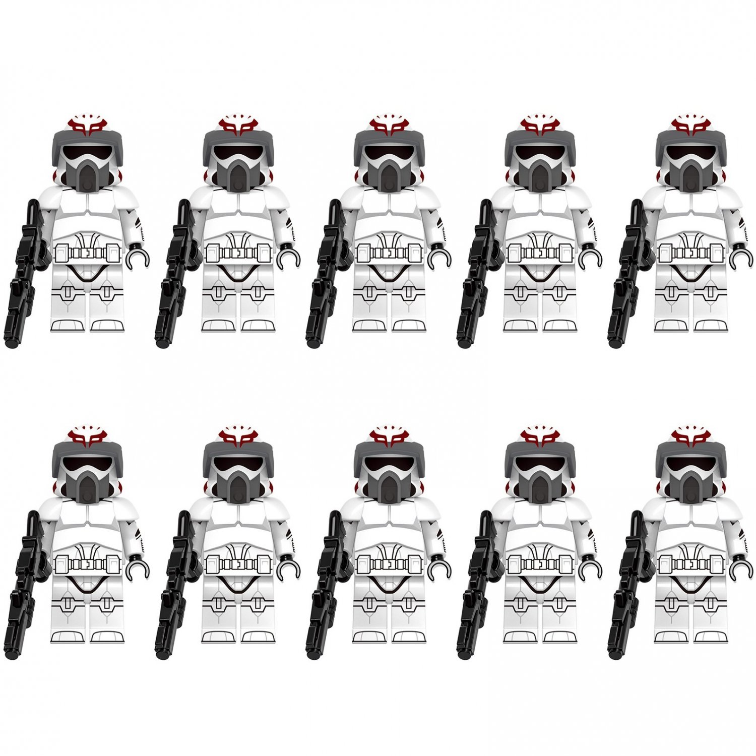 10pcs Star Wars Kamino Unidentified ARF Troopers Minifigures Set
