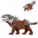 Brown Warg Wolf (Heavy Armor) Lord of the Rings Minifigures Minifigs Toy Gift