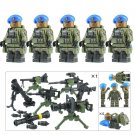 5pcs Military Russian Army VDV Airborne Forces Minifigures Building Toys