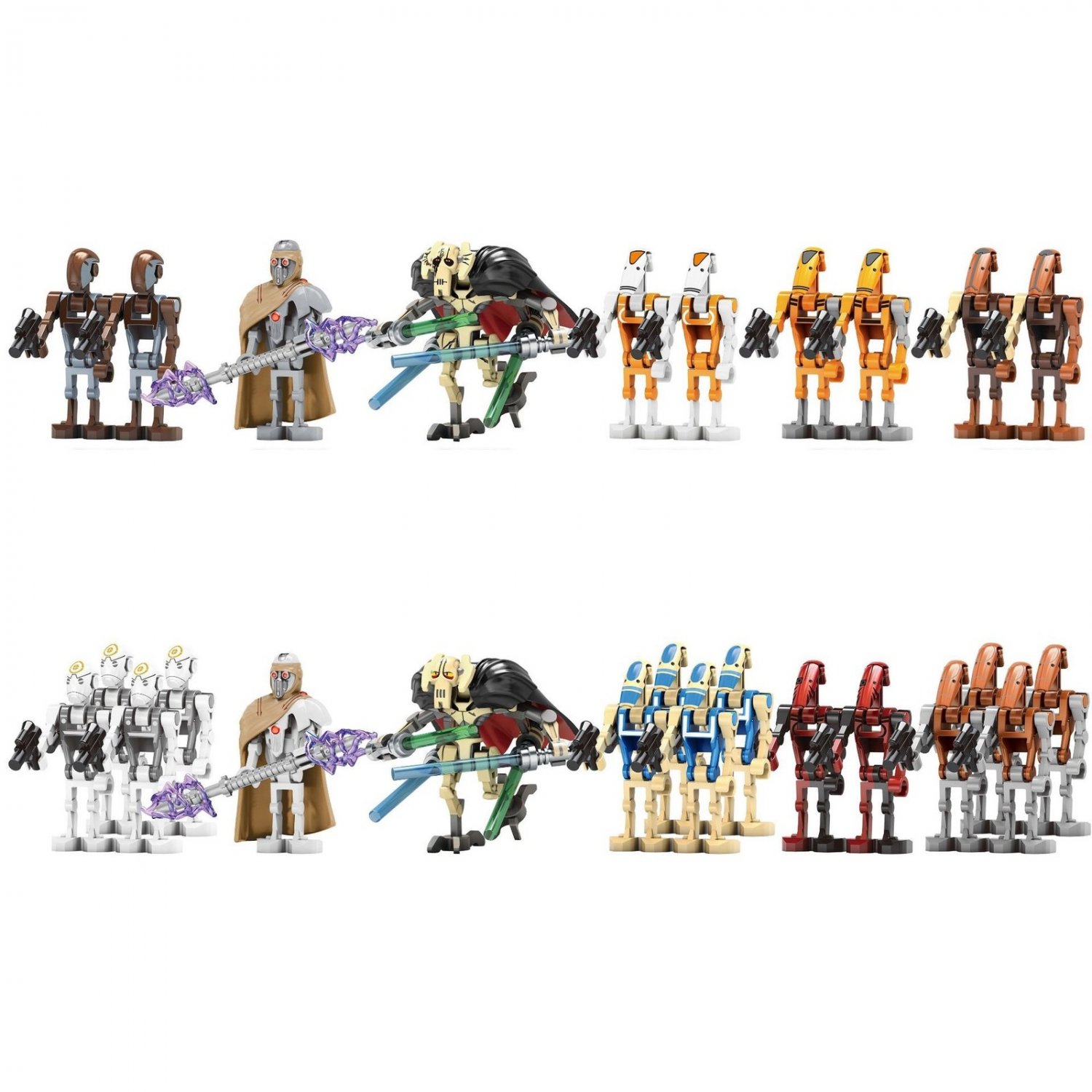12pcs Star Wars Grievous MagnaGuards Commando Battle droids Minifigures Toys