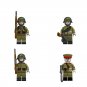 4pcs WW2 Soviet Infantry SVT40 PPS SKS PPS43 Minifigures Weapons and Accessories