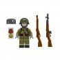 4pcs WW2 Soviet Infantry SVT40 PPS SKS PPS43 Minifigures Weapons and Accessories