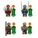 4pcs Ninja Turtles Donatello Leonardo Michelangelo Raphael Minifigures Toys