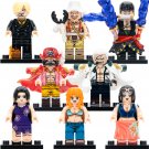 8pcs One Piece Gol D Roger Smoker Boa Hancock Zoro Sanji Robin Minifigures Toys