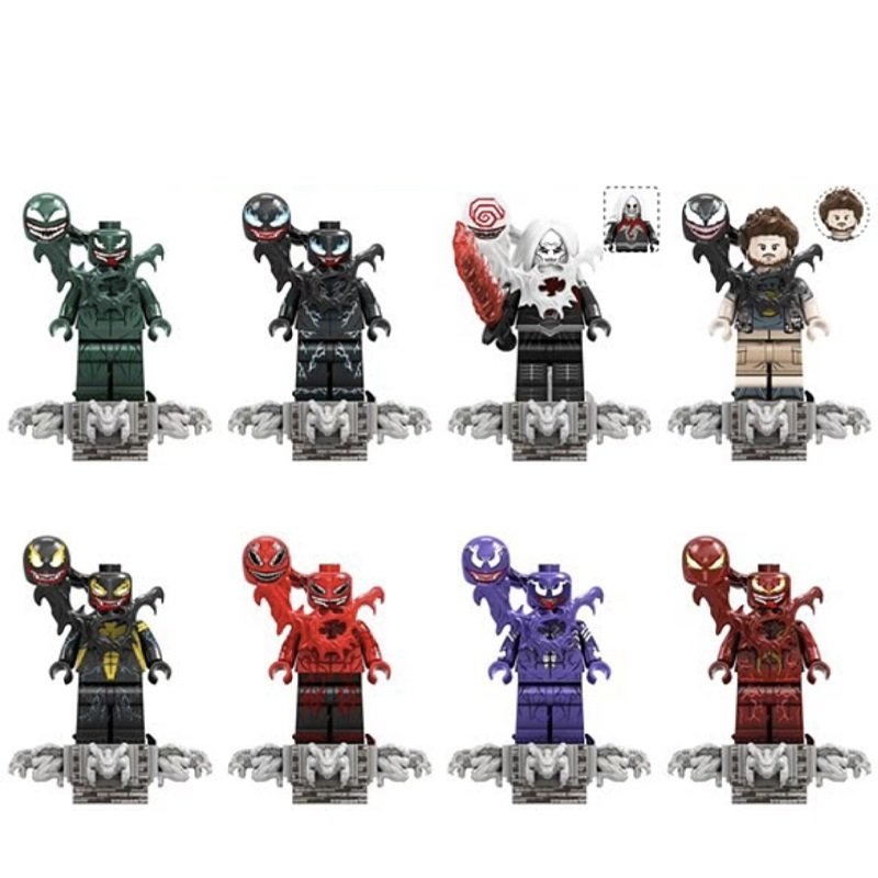8pcs Marvel Superheroes Venom Eddie Brock Minifigures Toy Gifts for children