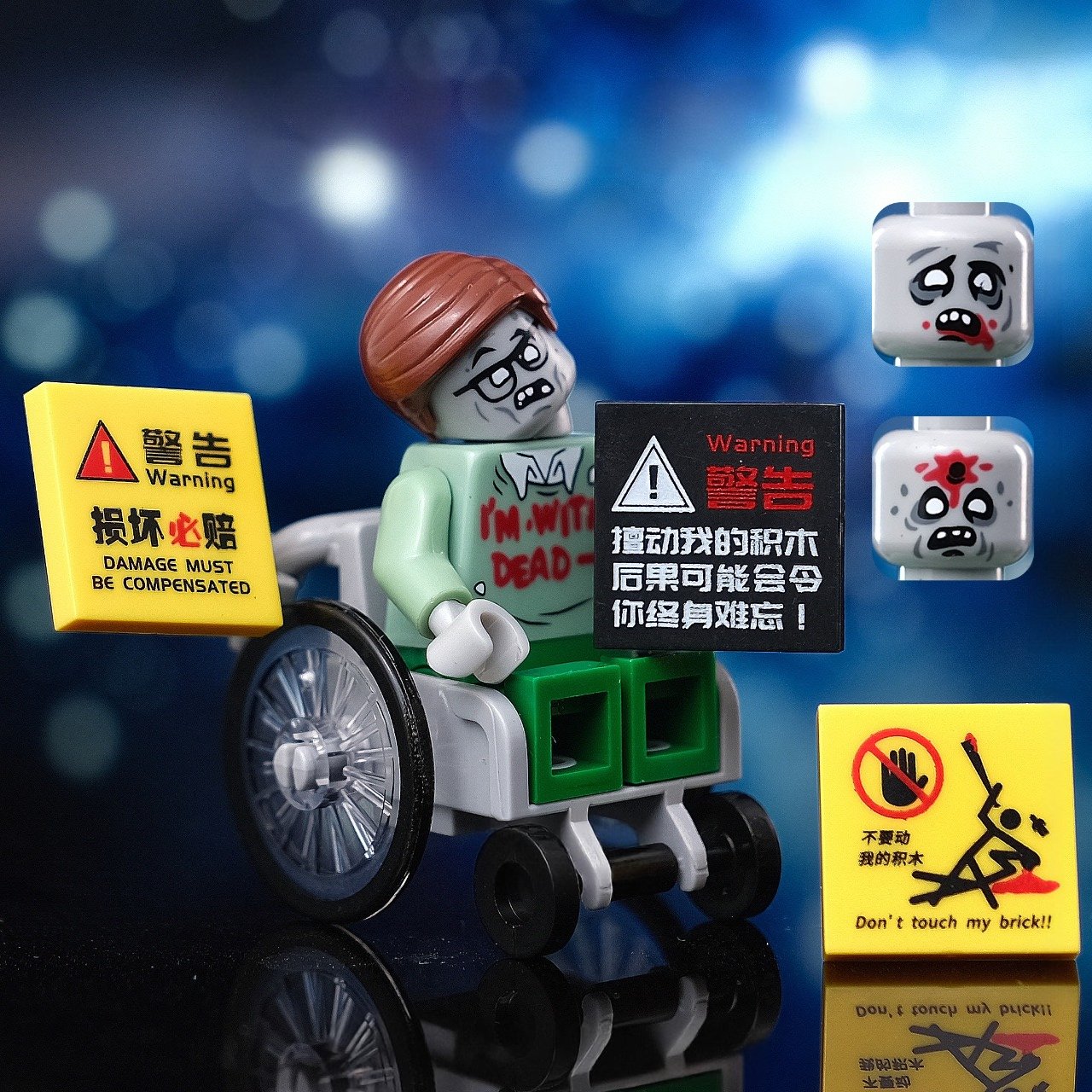 Horror Zombie Stephen Hawking Minifigures Building Toys