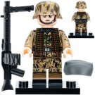 WW2 German Erbsenmuster Camo Machine gun soldier Minifigures Minifigs Toy Gift