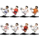 8pcs Football Players Mbappe Rodri Kroos De Bruyne Kane Virgil Minifigures Toys