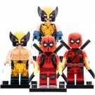 4pcs Deadpool X Wolverine Final Fight Minifigures Weapons and Accessories
