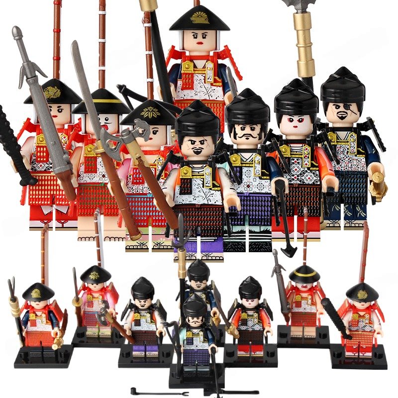 8pcs Japanese Samurai Masanari Shimizu Heihachi Satsuki Aoi Minifigures Toys