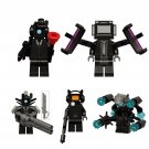 5pcs Skibidi Toilet TV Man Cameraman Plungerwoman 3.0 Minifigures Building Toys