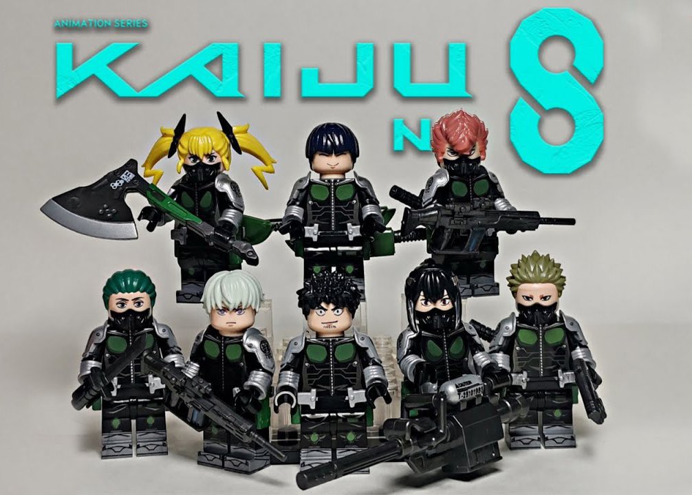 8pcs Anime Kaiju No.8 Mina Reno Aoi Iharu Hibino Kikoru Minifigures Toy Gifts