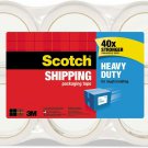 Scotch Heavy Duty Clear Shipping Packaging Tape 1.88 inches x 54.6 Yards 6 Rolls