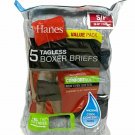 Hanes 5 Value Pack Tagless Boxer Briefs Size Small  28/30  Multi Color Imperfect