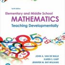 Elementary and Middle School Mathematics: Teaching Developmentally Van de Walle
